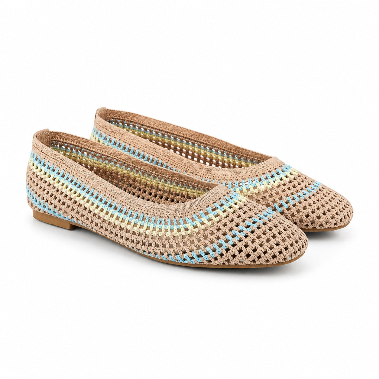 Women's Woven Ballet Flats – Code T4