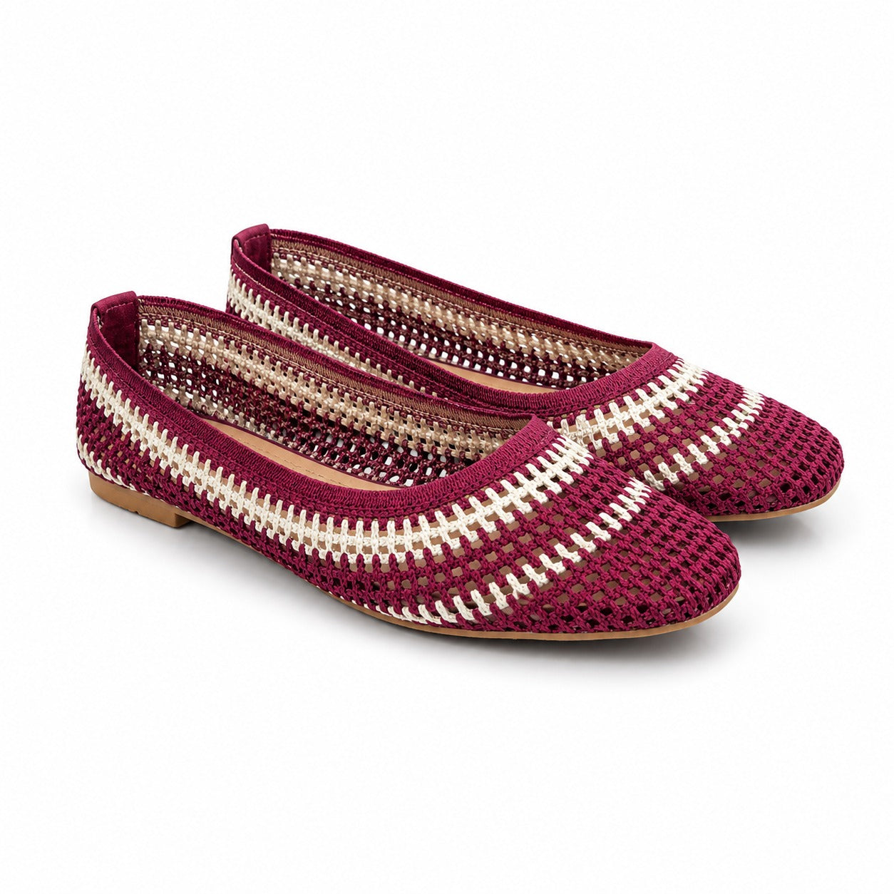 Women's Woven Ballet Flats – Code T4